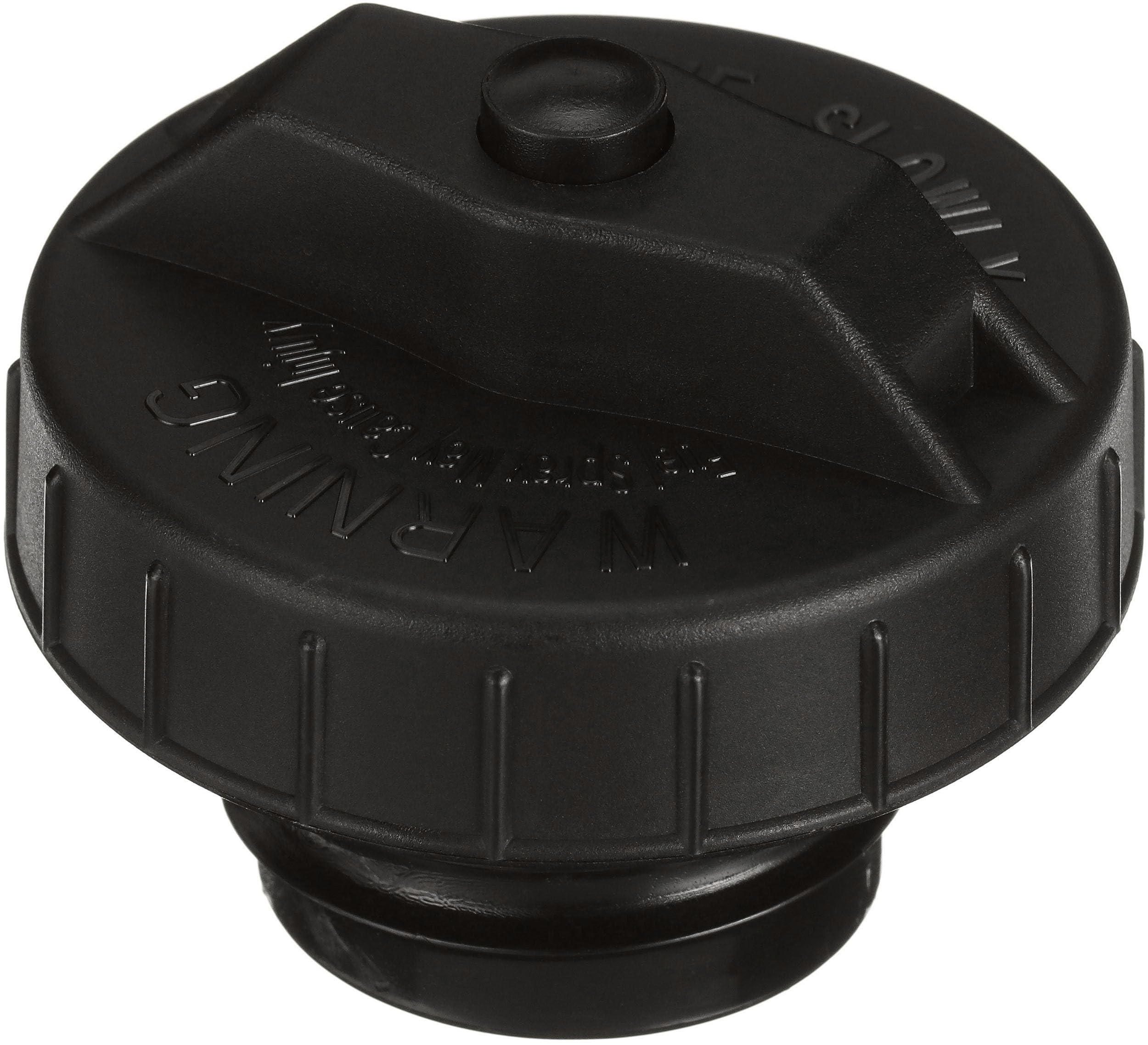 Gates 31615 pre-release fuel tank cap top view highlighting vent valve for safer diesel venting.