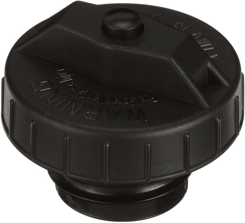 Gates 31615 pre-release fuel tank cap top view highlighting vent valve for safer diesel venting.