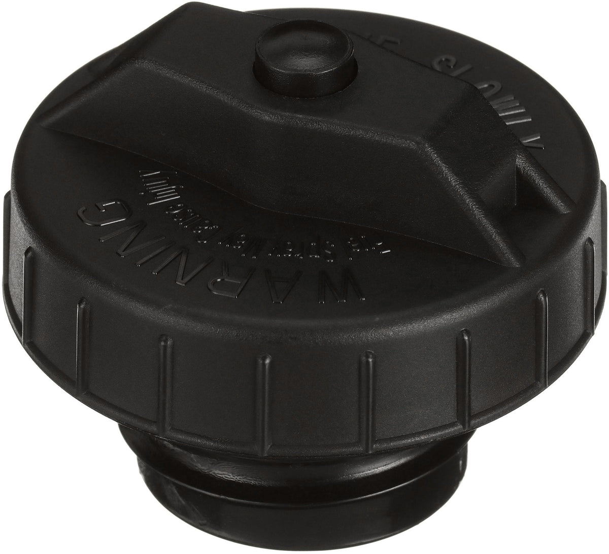 Gates 31615 pre-release fuel tank cap top view highlighting vent valve for safer diesel venting.