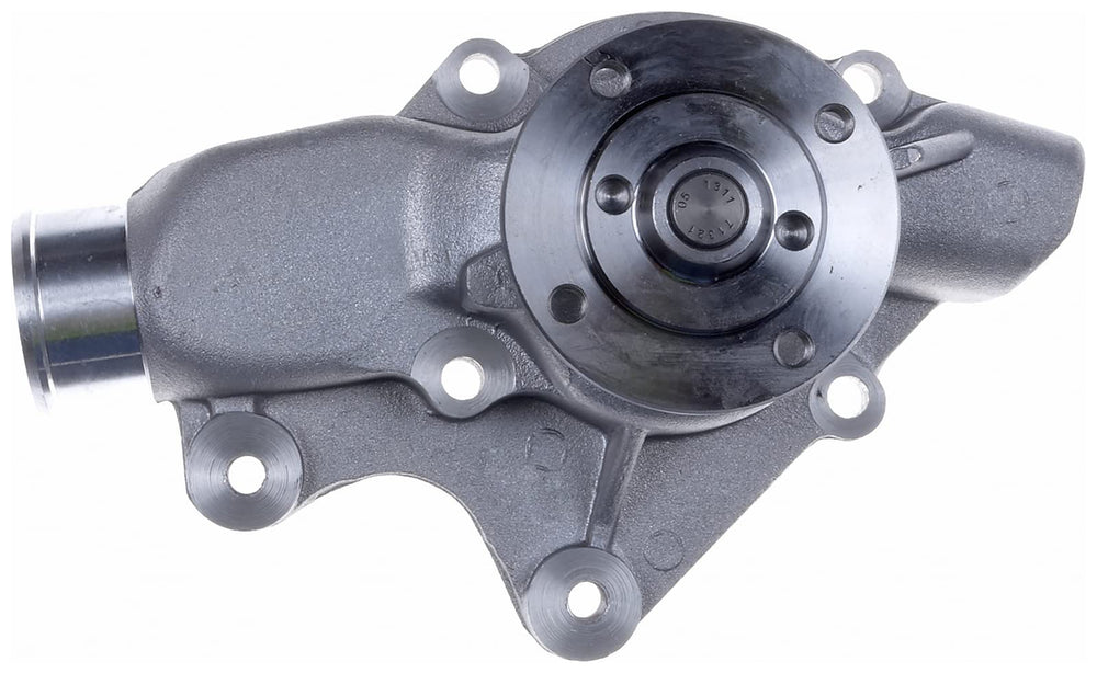 Gates 42004 water pump assembly external view, robust build reduces overheating risk