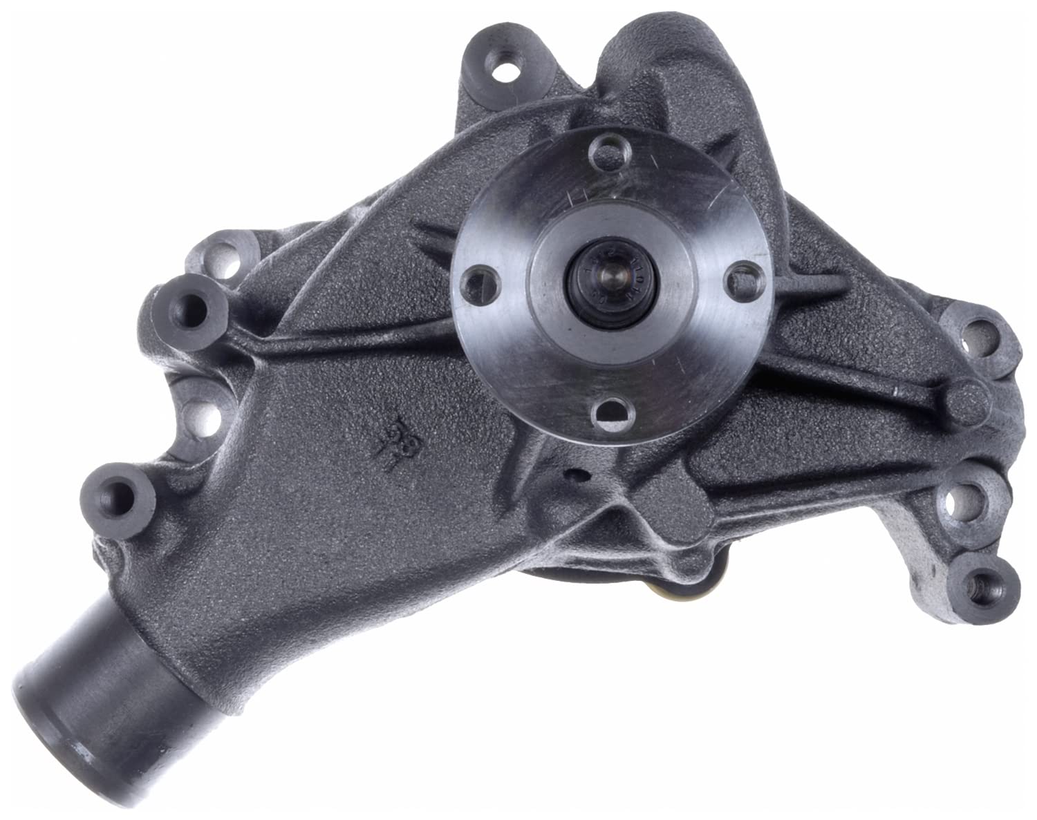 Gates 43099 premium engine water pump back view emphasizes sealed bearings for long life