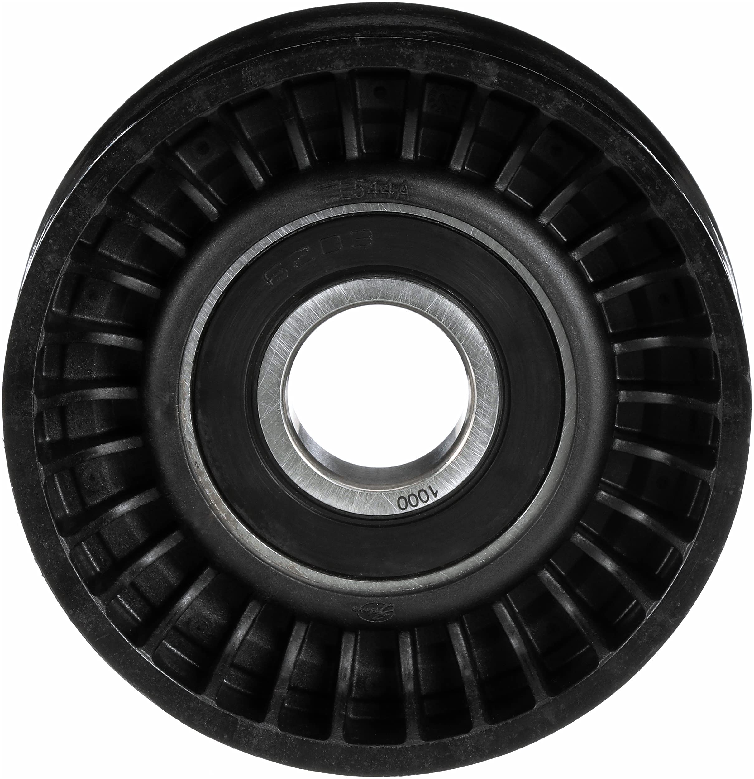 Gates Drive Align Idler Pulley front view showing sturdy construction for reliable belt alignment.