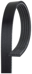 Gates K050345 Micro-V serpentine belt on engine pulley for reliable drive.