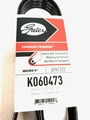 Gates K060473 belt packaging indicating ready-to-install component.