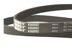 Installed Gates K060882 Micro-V belt in a car for demonstration.