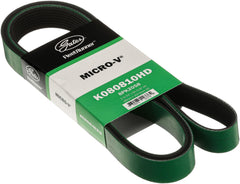 Gates K080810HD Fleet Runner belt top view, durable heavy-duty design for extended life.