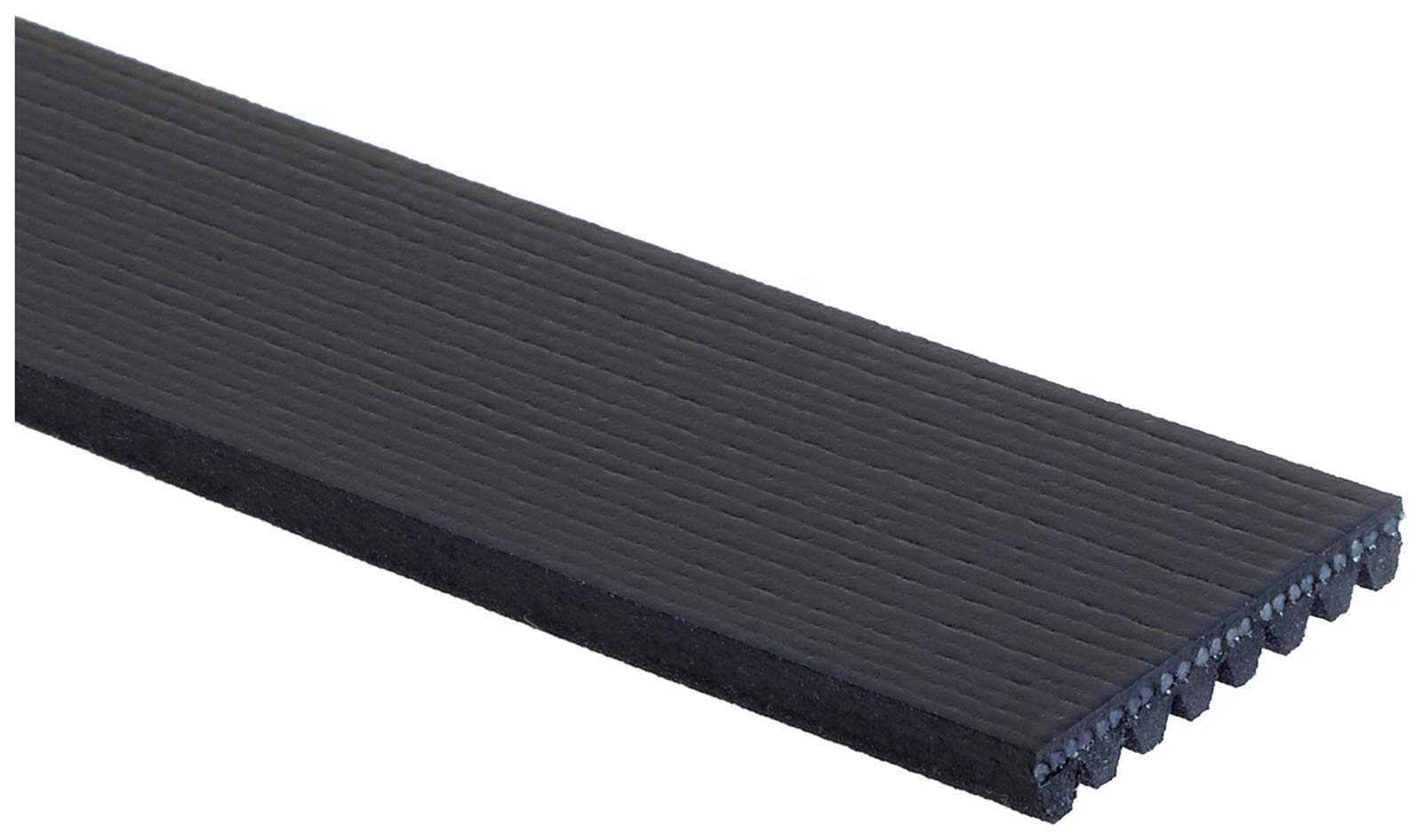 Gates Micro-V serpentine belt on engine, compatible with cars and trucks.