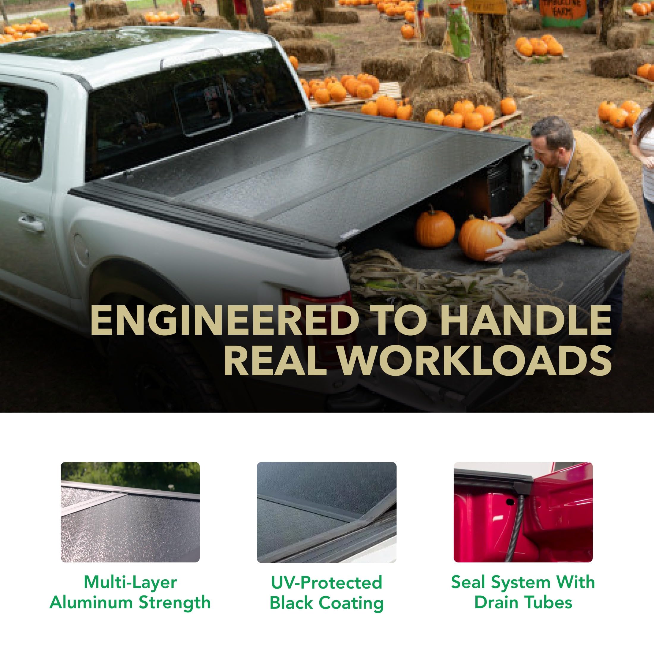 Gator EFX all-weather cover shields gear from rain and snow during daily hauls.