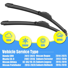 Gavimnal 17in passenger-side wiper blade delivers streak-free performance.