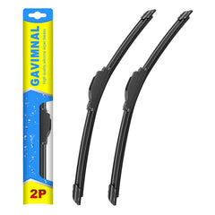 Gavimnal 21 and 19 inch wiper blades mounted on car windshield for all season visibility
