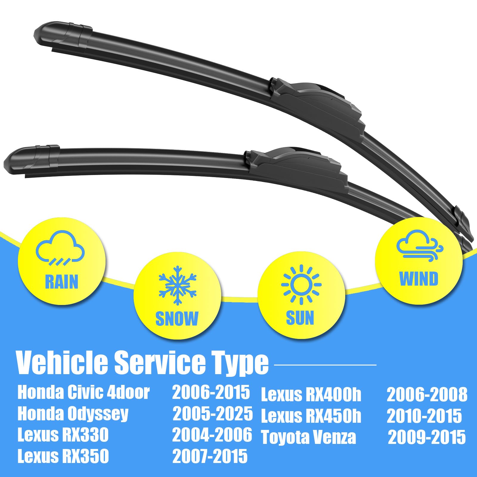 Gavimnal 22-inch passenger blade offering full windshield coverage
