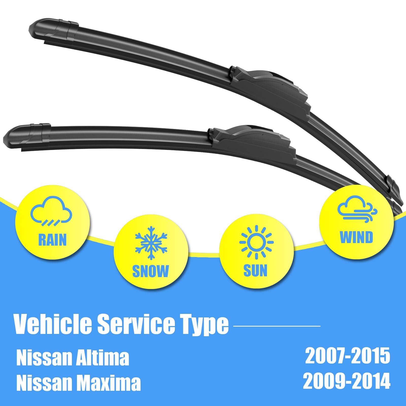 Easy install Gavimnal wipers click into place with no tools.
