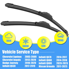 Gavimnal silicone-core wiper close-up shows flexible blade edge