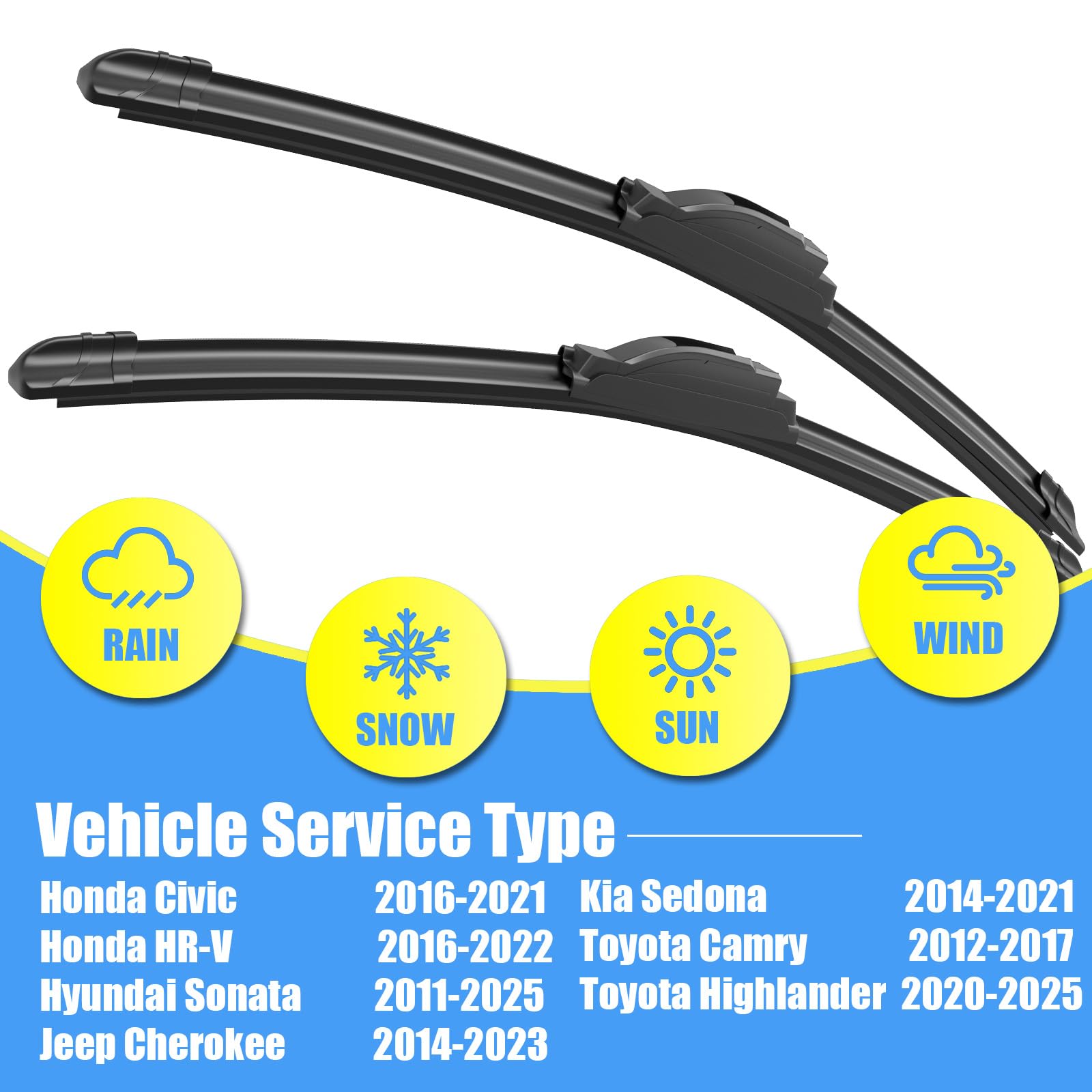 Close-up of Gavimnal silicone wiper blade showing flexible frame.