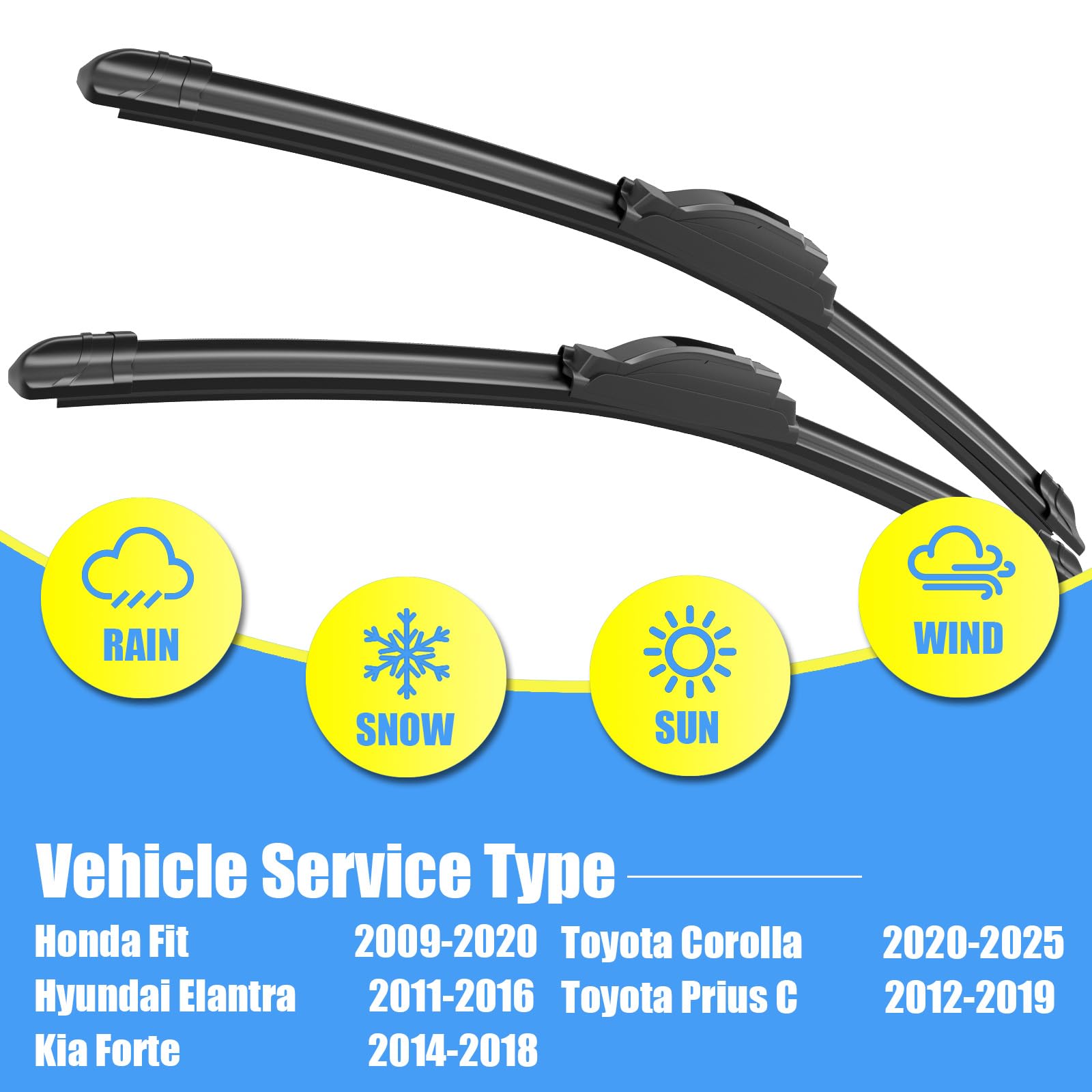 Gavimnal wiper blades 14-inch passenger-side for precise, streak-free wiping