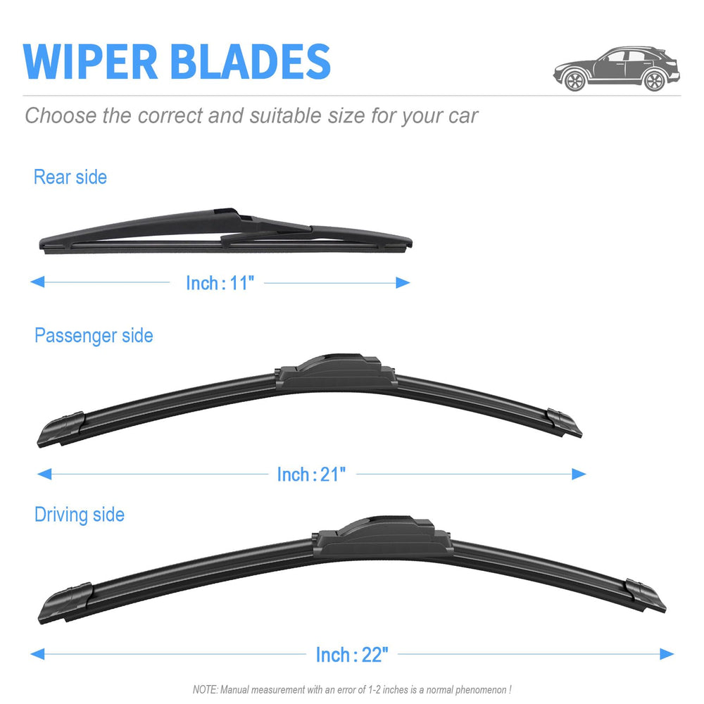 All-season Gavimnal wiper blades optimized for varying weather