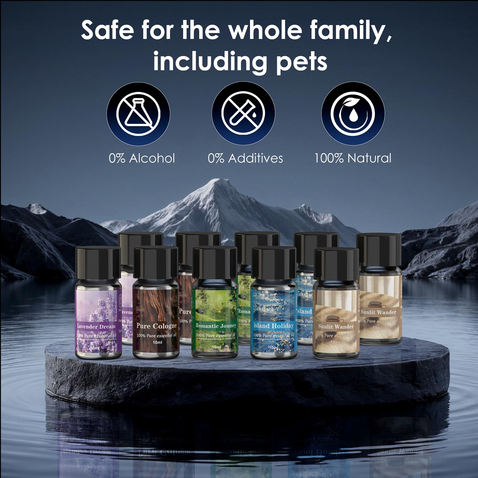 GAVUJIFA Lavender Night bottle for car scent, calming cabin ambience.