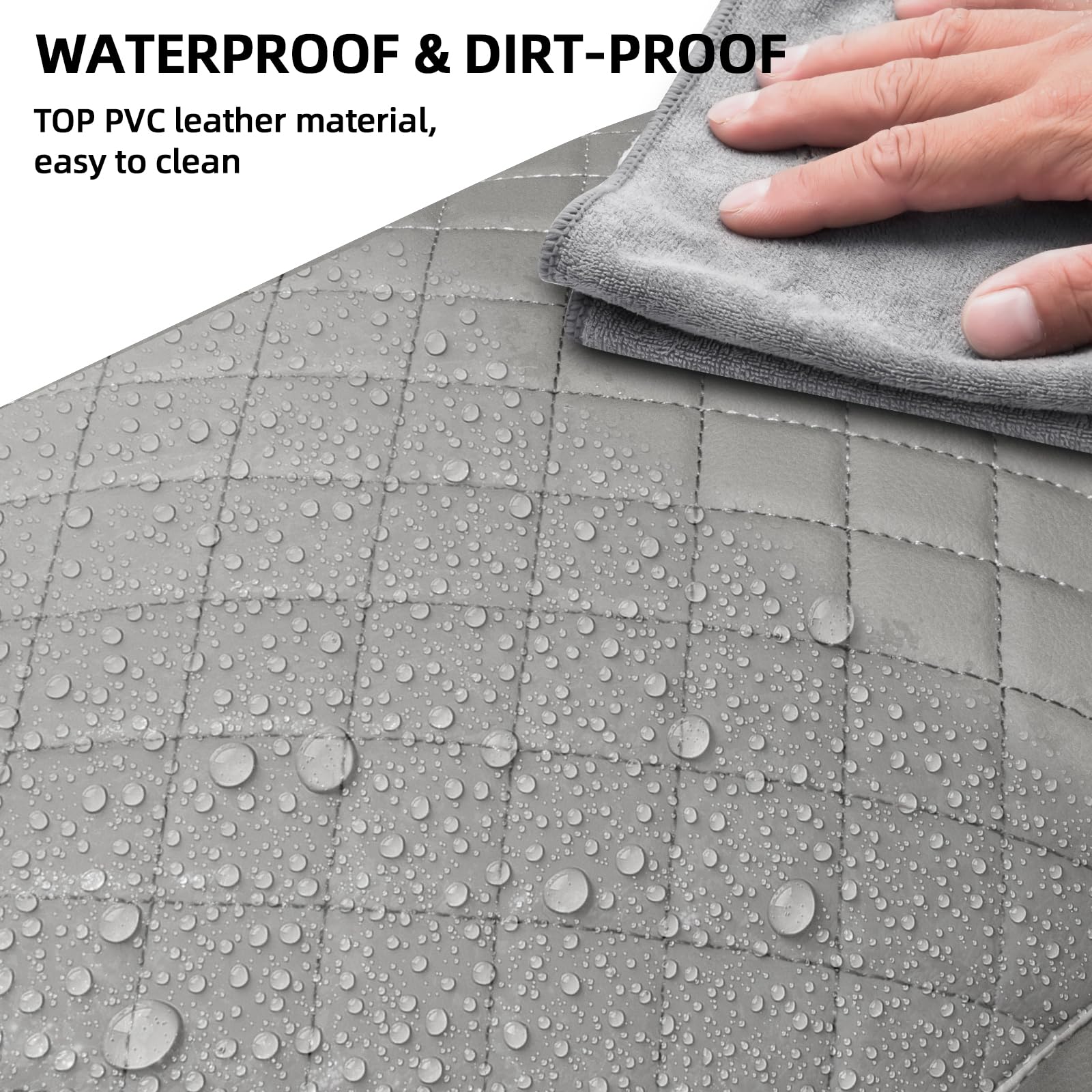 GAWAF center console cover waterproof wipe-clean surface for gray interior
