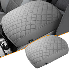 GAWAF center console cover gray leather texture for comfortable armrest support