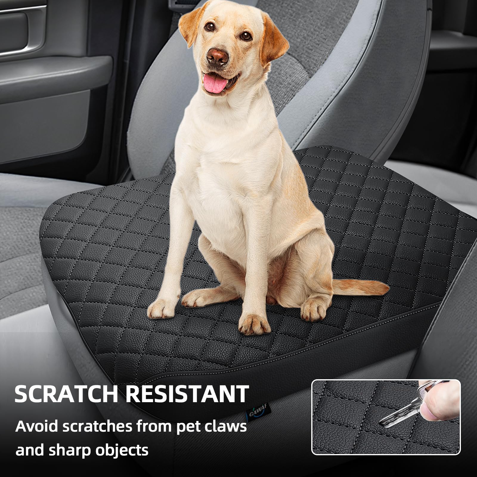 GAWAF center console with elastic straps for tool-free secure mounting