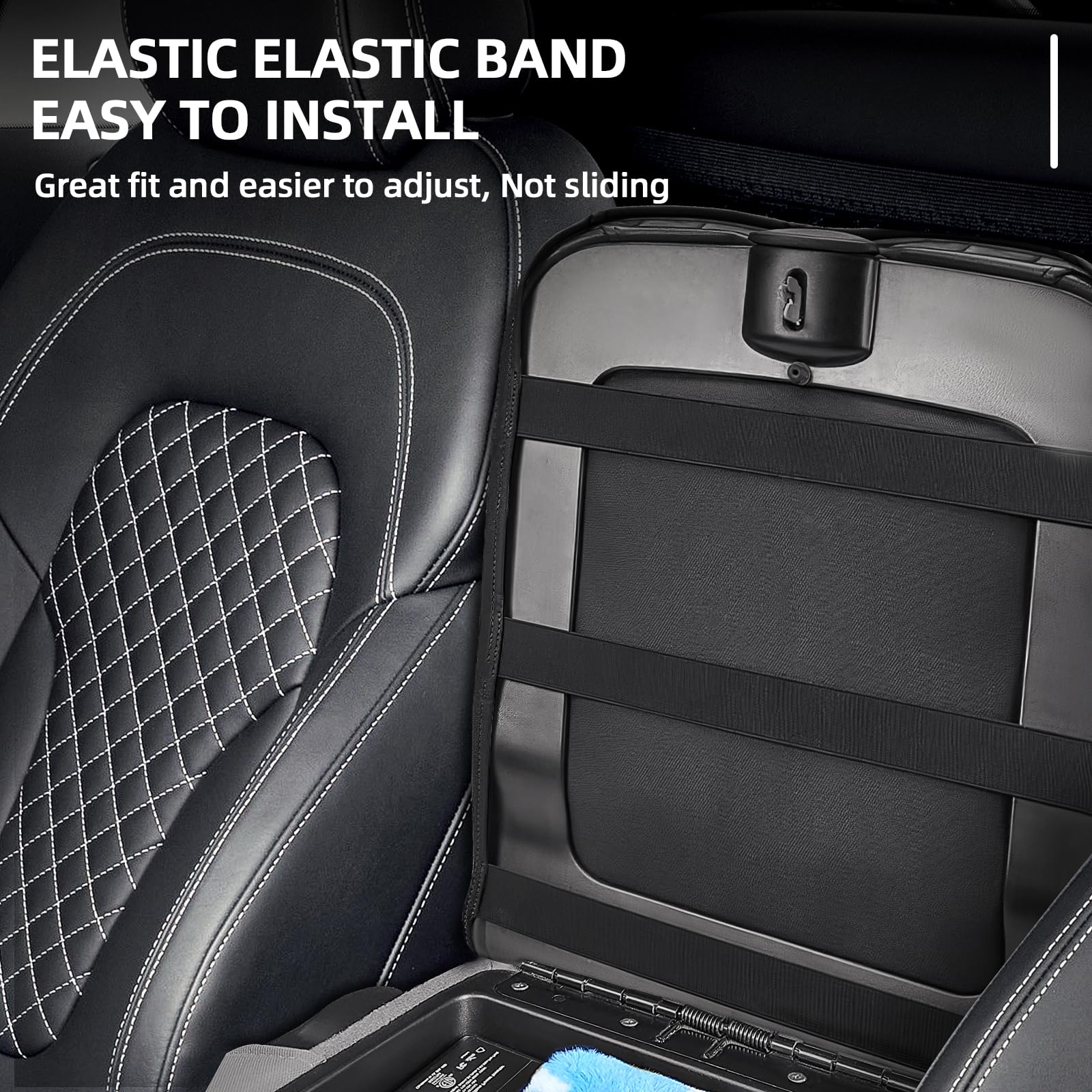GAWAF jump-seat console cover closeup shows rugged PVC protection