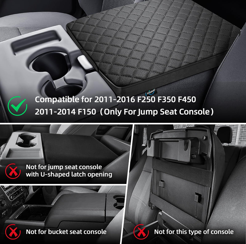 GAWAF jump-seat console cover adds durable protection and style.