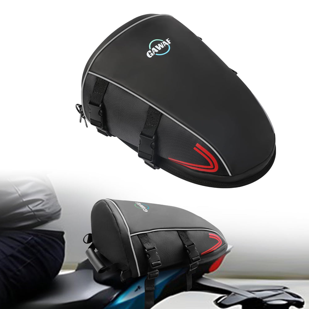 GAWAF tail bag on rear seat for secure daily commuting