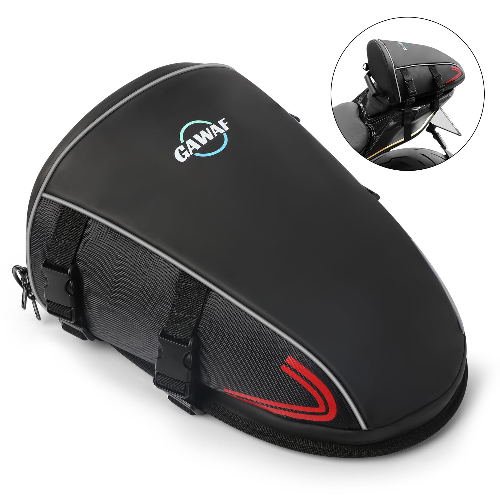 GAWAF rear tail bag keeps essentials neatly organized on adventures