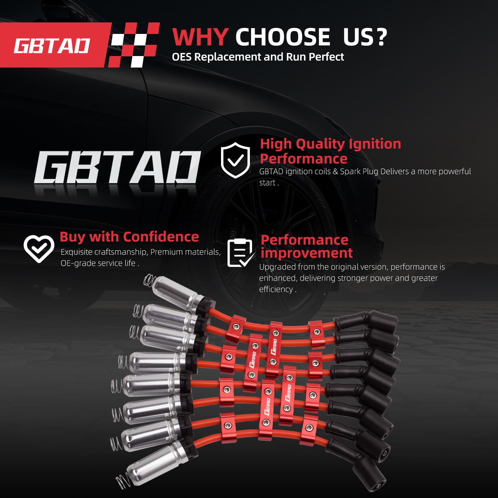 GBTAD UF414 round coil pack close-up highlights easy installation.