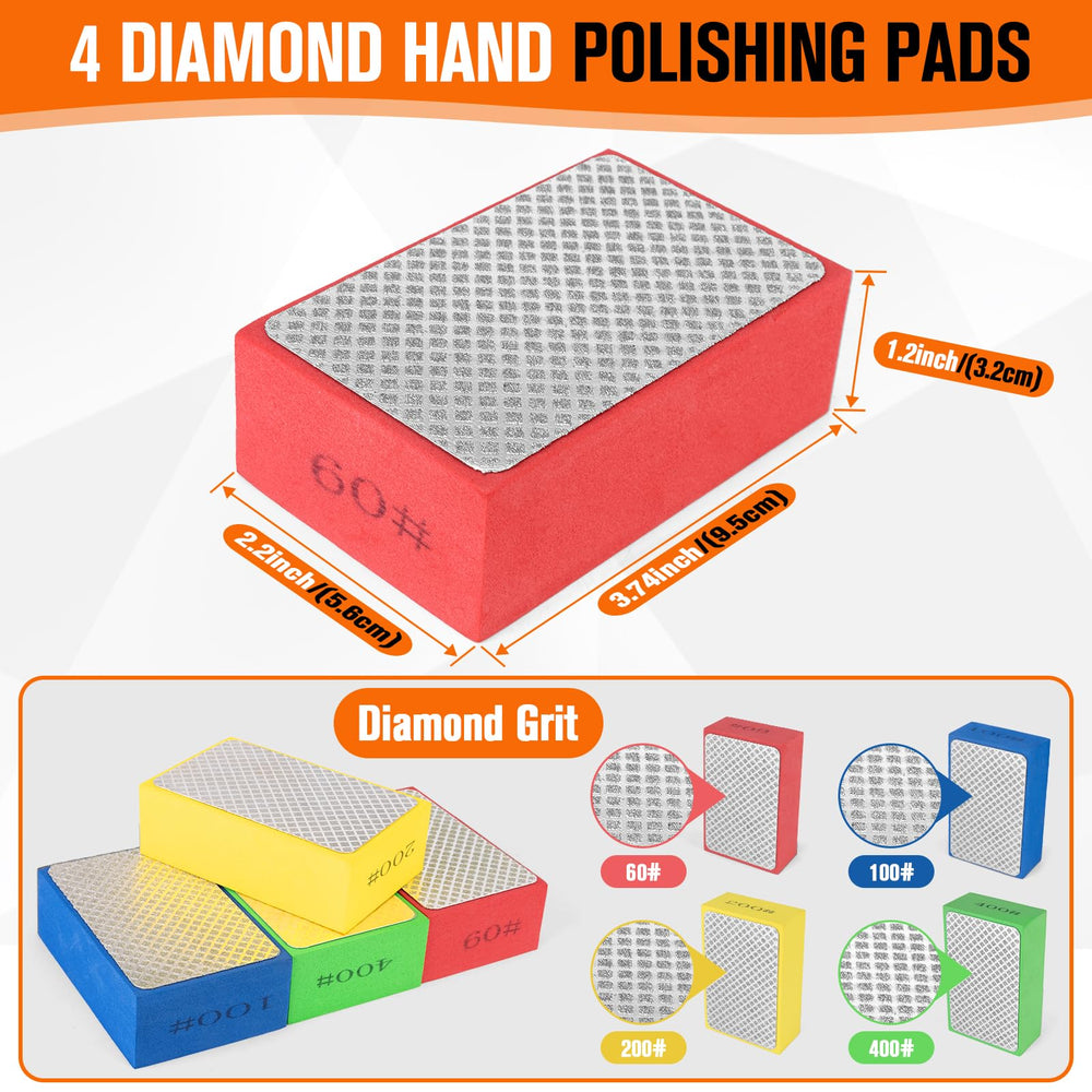 GDDGHS four diamond sanding blocks for edges and curved surfaces.