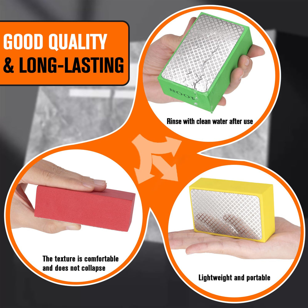 GDDGHS multi-material pads suitable for tile, stone, ceramic, glass, metal, and wood.