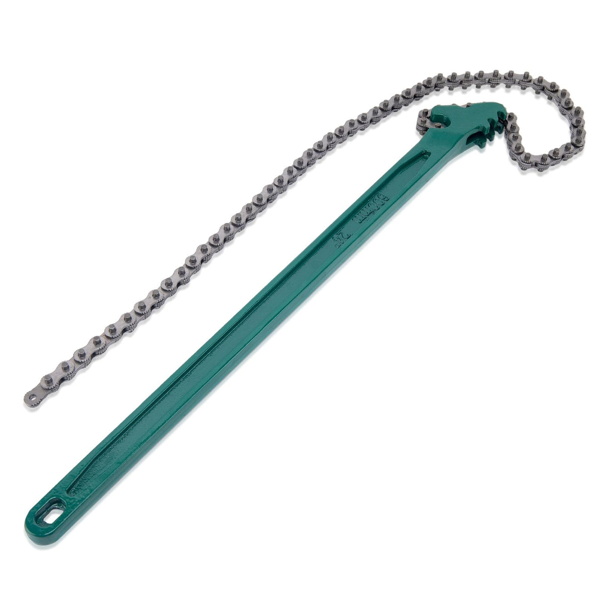 GDHSWJ 24-inch chain wrench shown in steel construction for durability and reliability.