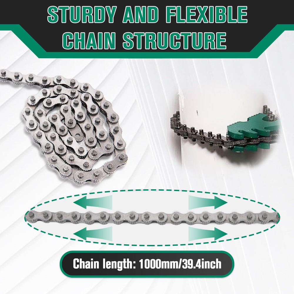 GDHSWJ 24-inch chain wrench toothed chain design prevents slipping.