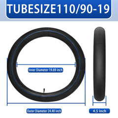 GDHSWJ seamless dirt bike inner-tube helps maintain tire pressure over bumpy trails