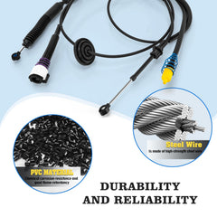 GDLIN gear shifter cable rear view highlighting dual-cable design