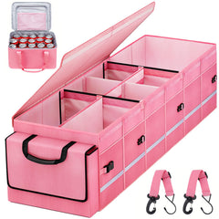GDNasist car trunk organizer lid showing secure lid to keep cargo organized