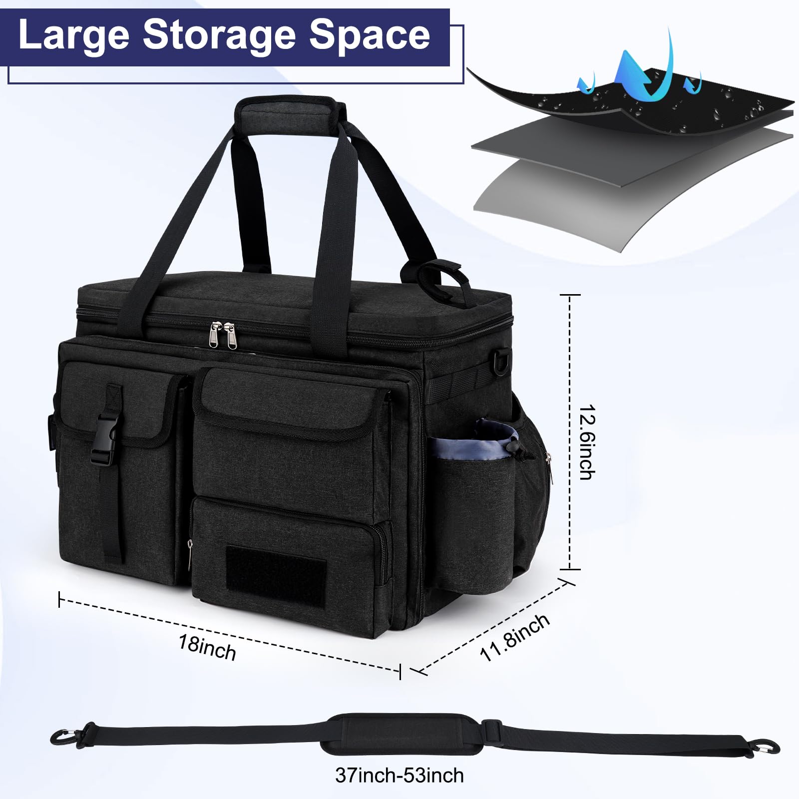 GDNasist police gear bag with MOLLE webbing for modular pouches