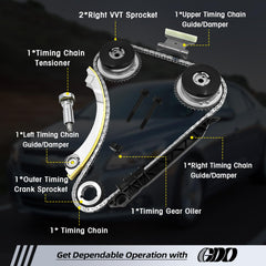 GDO right-side timing chain guide damper for accurate routing