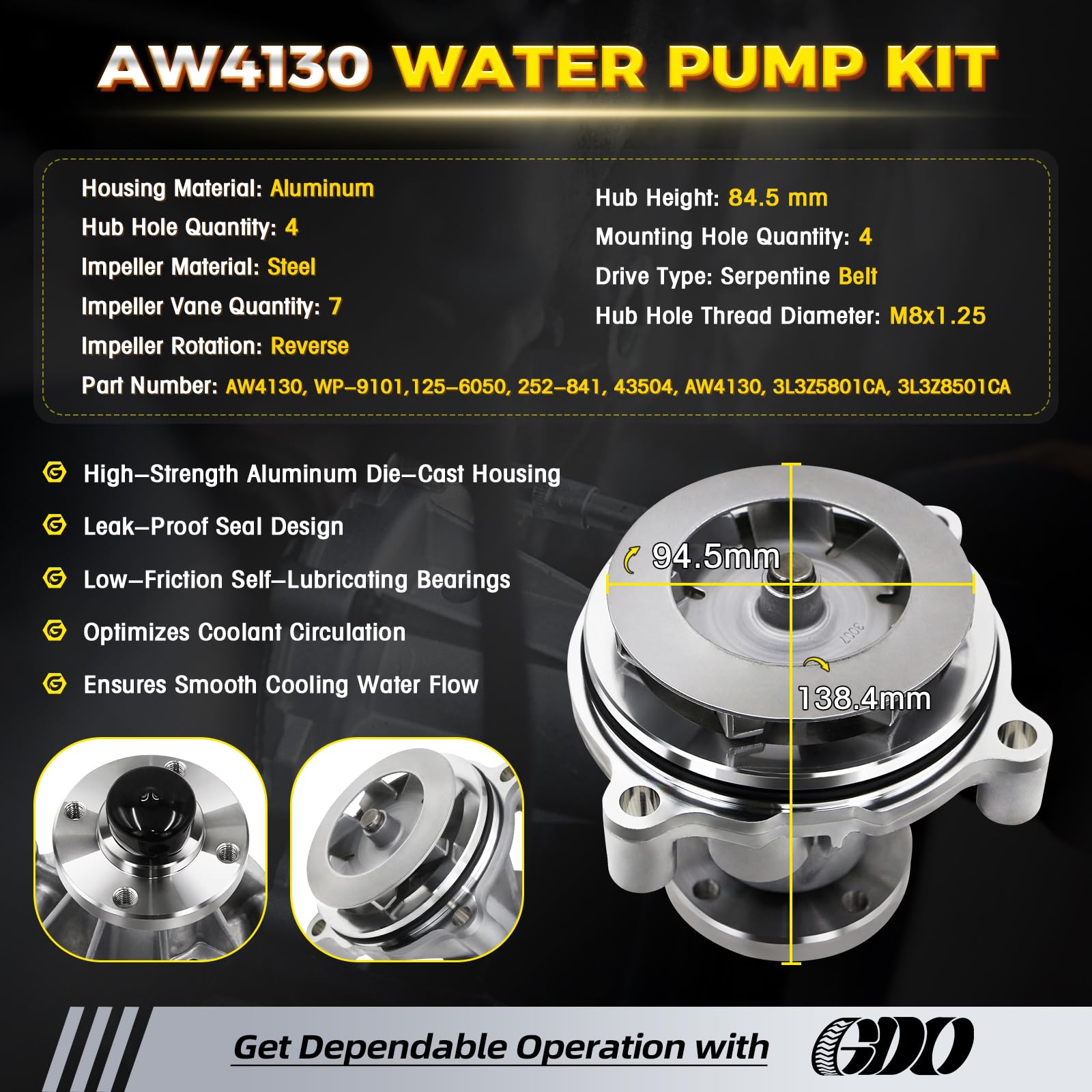 GDO engine compartment example with kit ready for installation