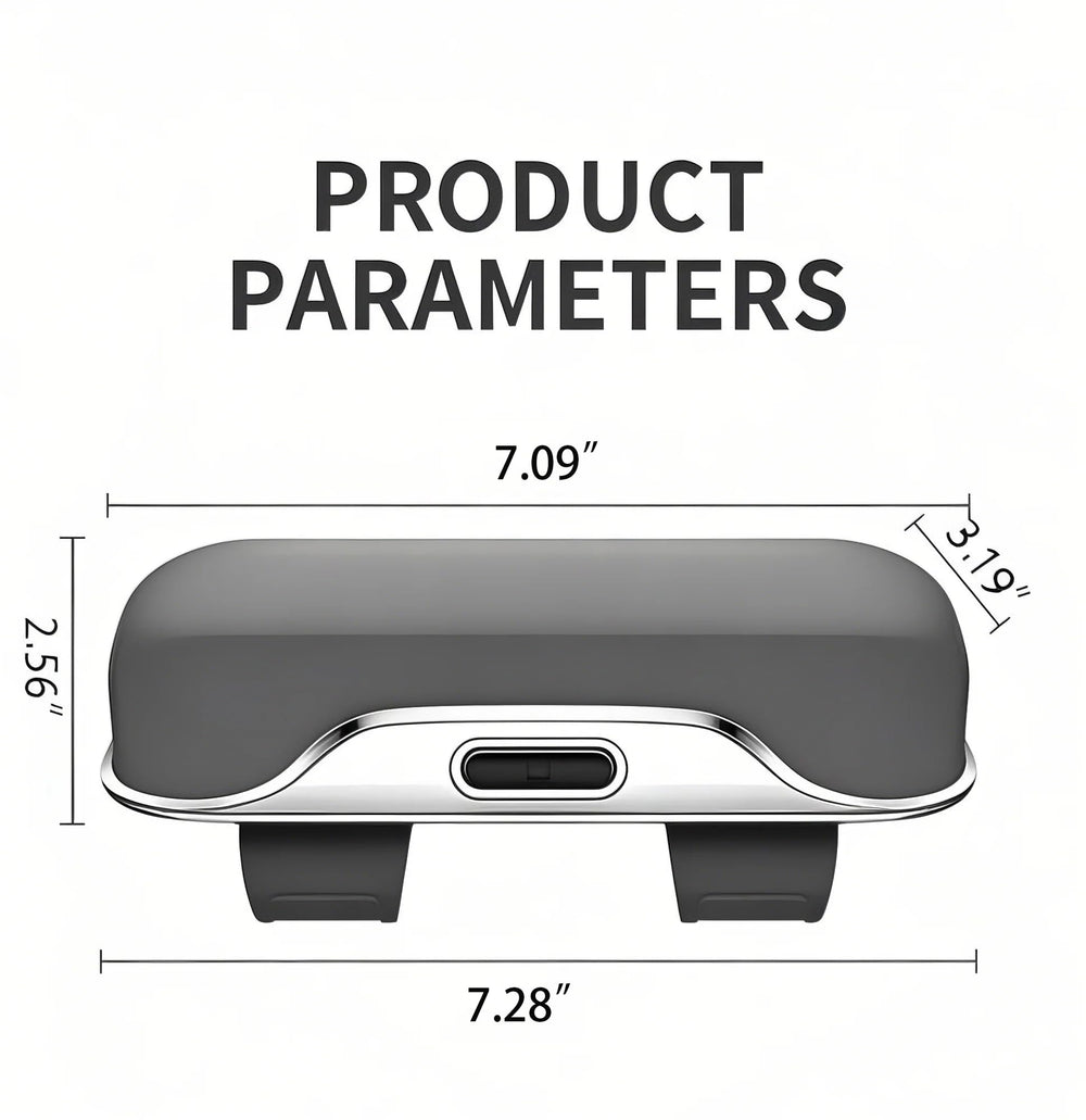Sturdy ABS shell with refined gray finish