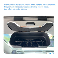 GDQ visor glasses storage box compact design in black finish