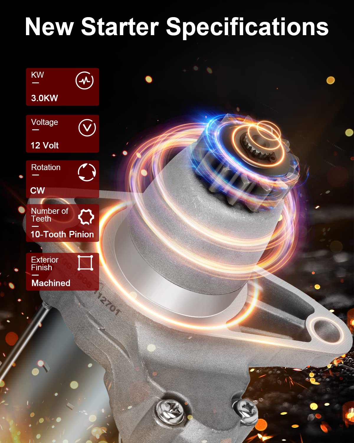GDSMOTU starter on Toyota Camry 2.4L with easy mounting