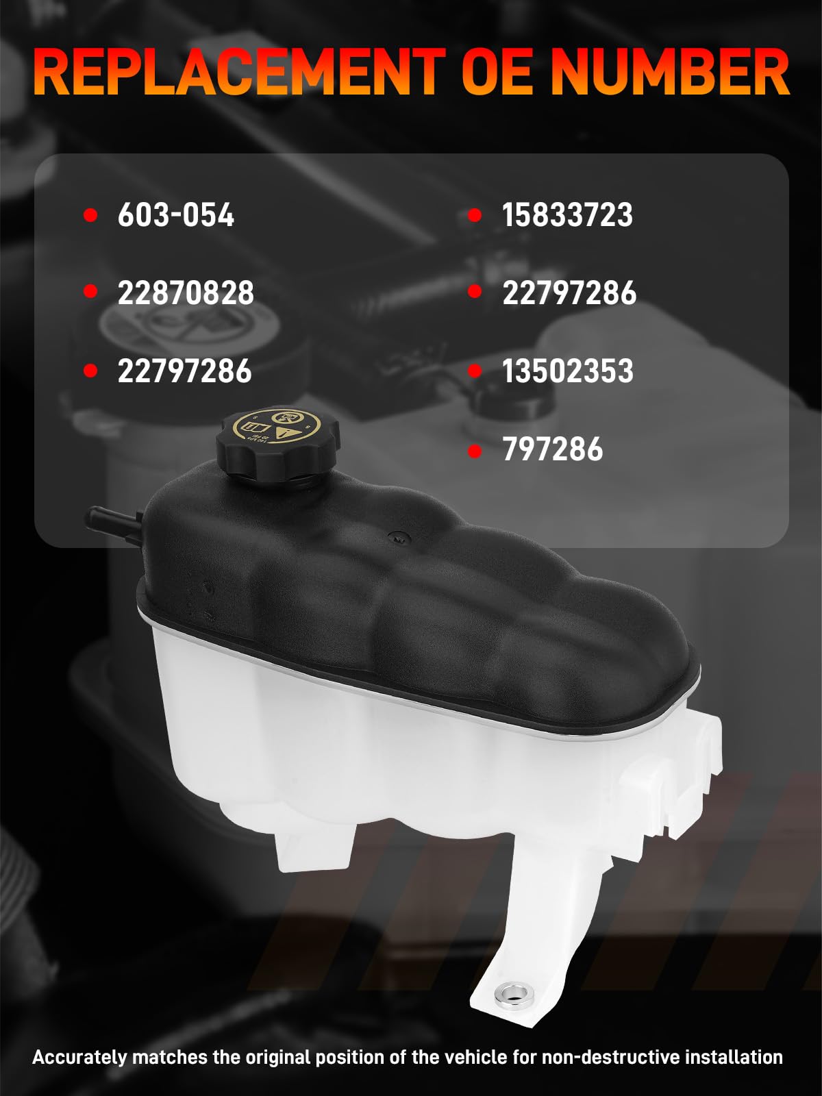 GDUKOP Chevrolet Silverado tank fitment label confirms vehicle compatibility.