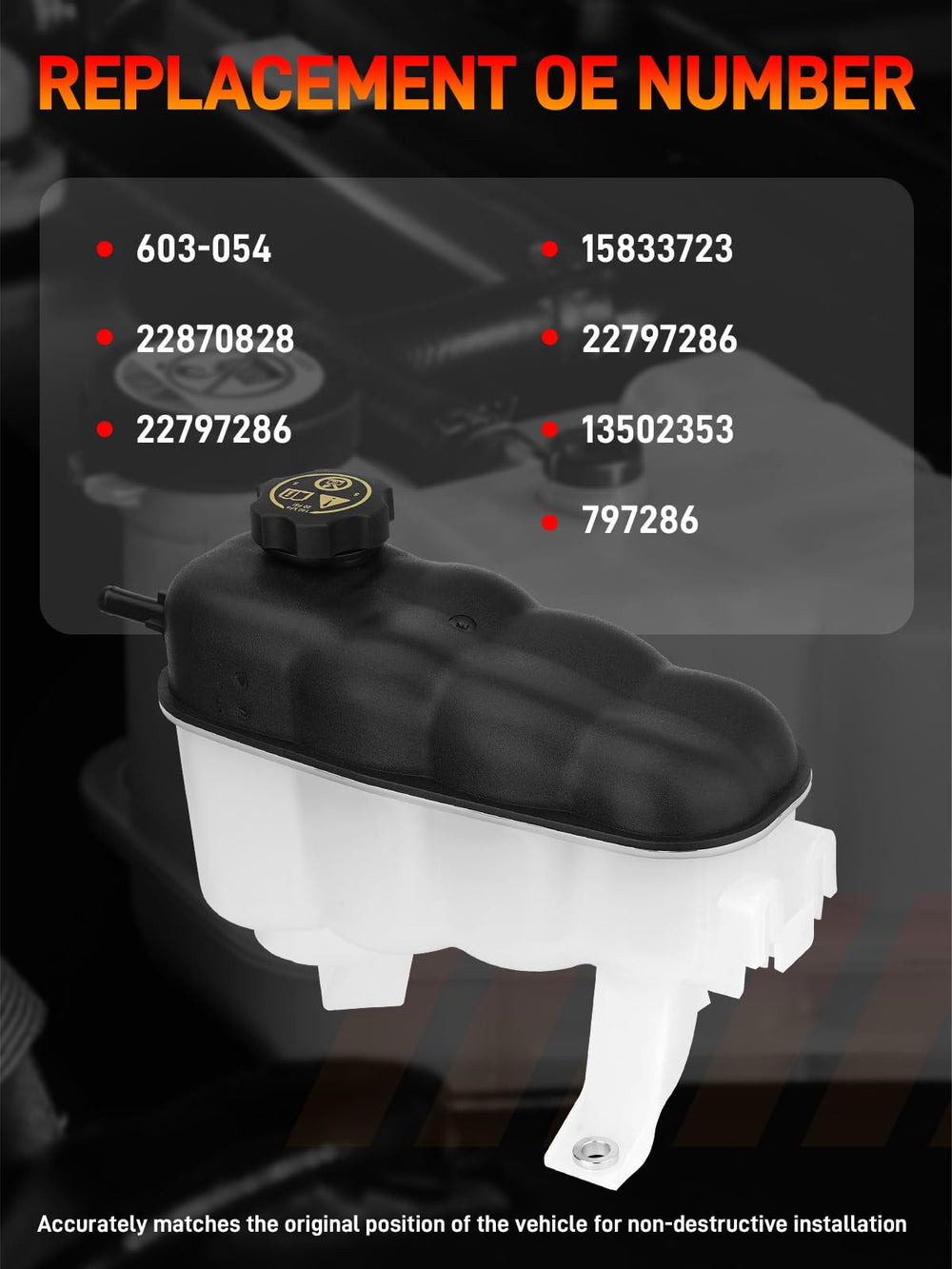 GDUKOP Chevrolet Silverado tank fitment label confirms vehicle compatibility.