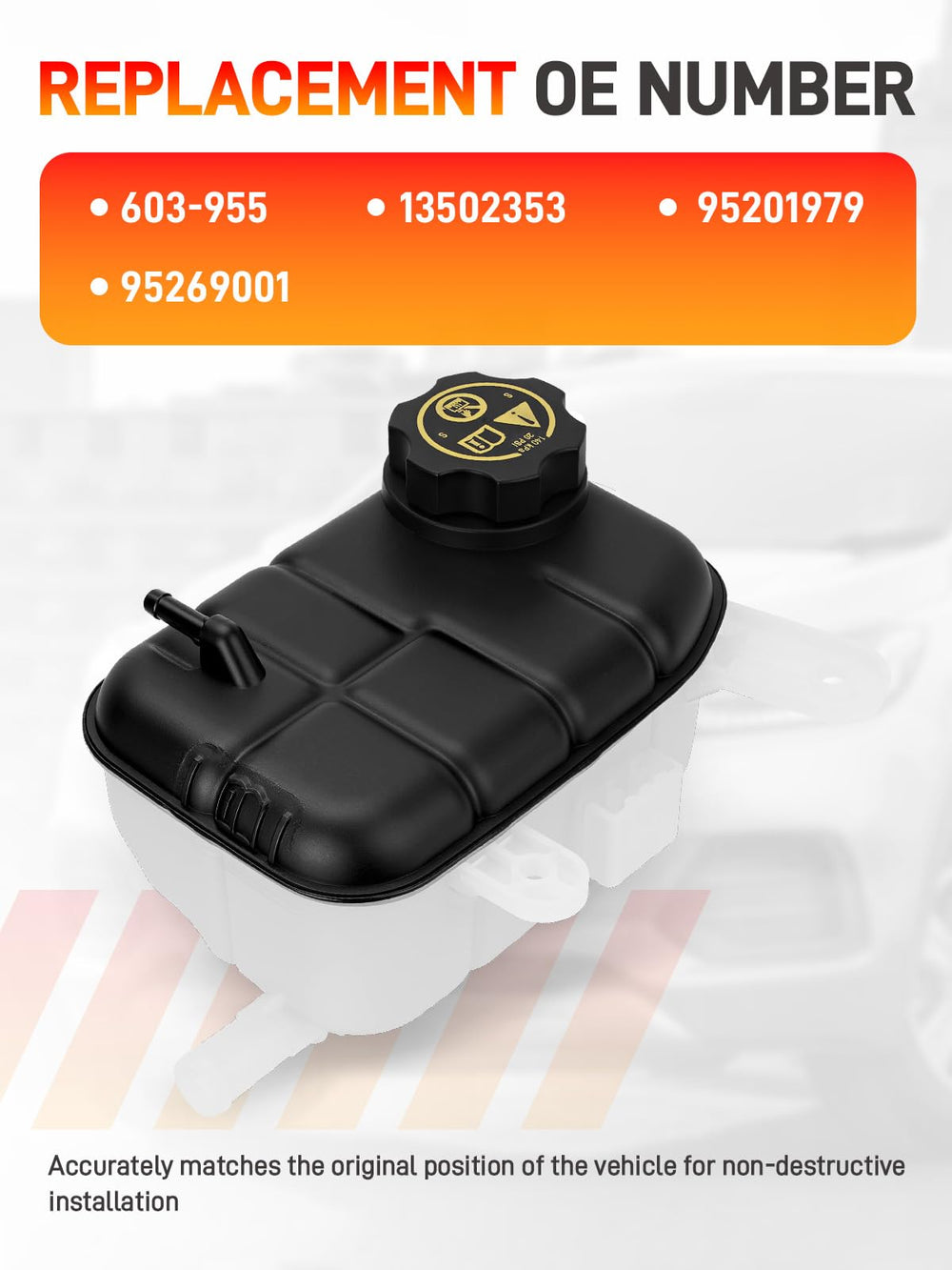 GDUKOP coolant reservoir kit with bleed hose ready for direct replacement.