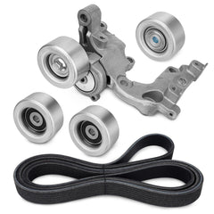 GDUKOP drive belt tensioner kit for Tacoma, engine bay assembly promoting reliable operation.