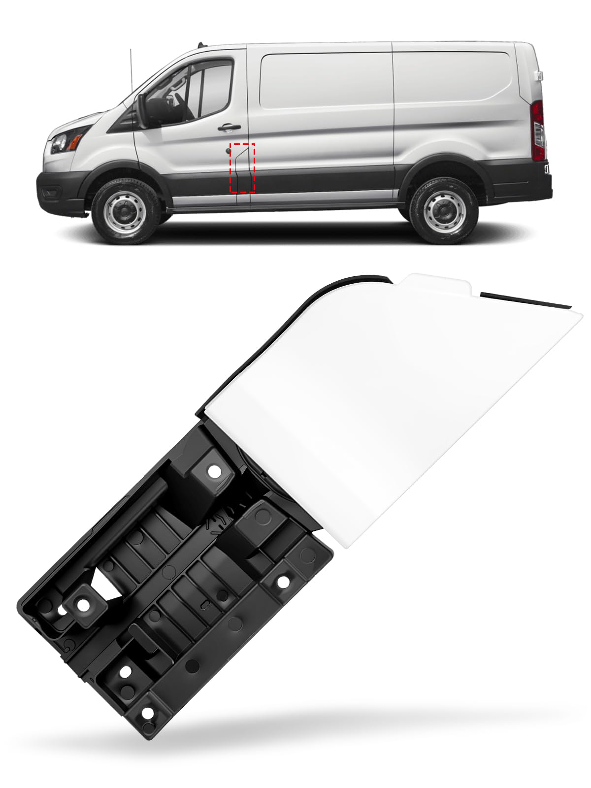 GDUKOP fuel filler door housing for Ford Transit ensures durable fit and smooth operation.