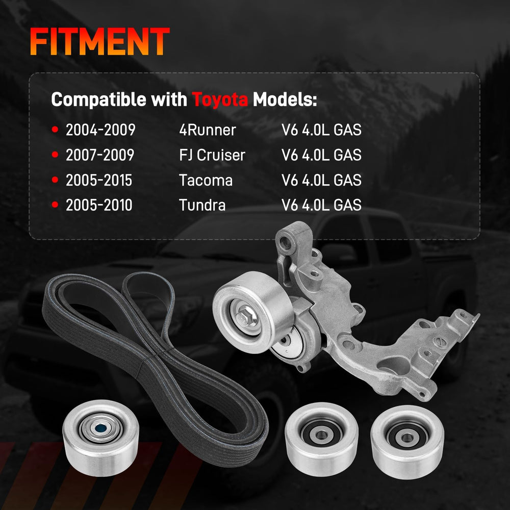 GDUKOP idler pulley for Toyota, close-up shows smooth bearing for durable performance.