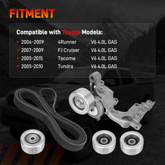 GDUKOP idler pulley for Toyota, close-up shows smooth bearing for durable performance.
