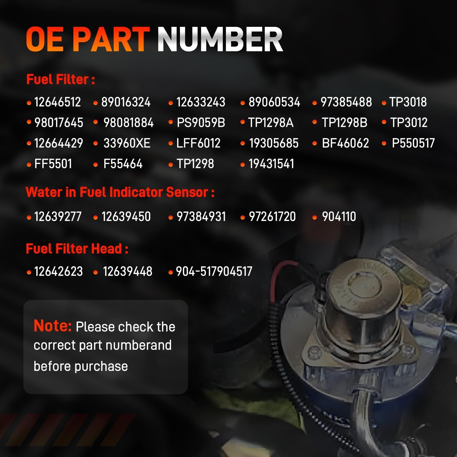 GDUKOP OE-replacement 12642623 TP3018 ensures compatibility with the Duramax fuel system.